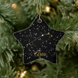 Aries Constellation Keramik Ornament