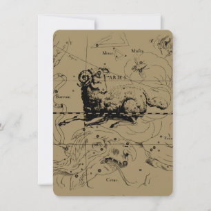 Aries Constellation Map Gravur von Hevelius