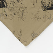 Aries Constellation Map Gravur von Hevelius Fleecedecke (Ecke)