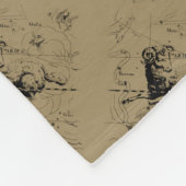 Aries Constellation Map Gravur von Hevelius Fleecedecke (Ecke)
