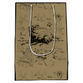 Aries Constellation Map Gravur von Hevelius Mittlere Geschenktüte (Rückseite)