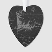 Aries Constellation Map Gravur von Hevelius Ornament (Vorderseite)