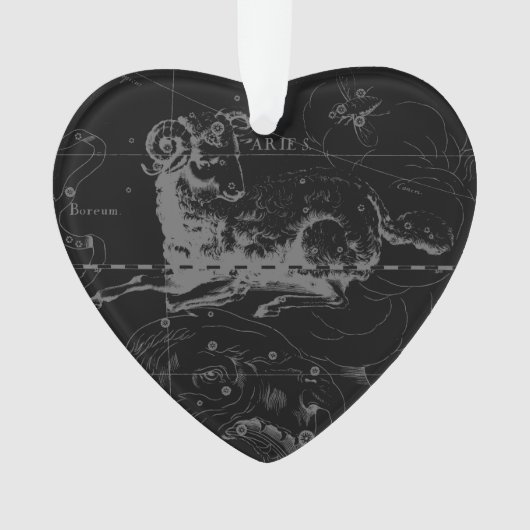 Aries Constellation Map Gravur von Hevelius Ornament (Vorderseite)