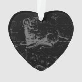 Aries Constellation Map Gravur von Hevelius Ornament (Rückseite)