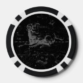 Aries Constellation Map Gravur von Hevelius Pokerchips (Rückseite)
