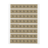 Aries Constellation Map Gravur von Hevelius Rundum-Adressaufkleber (Bogen)