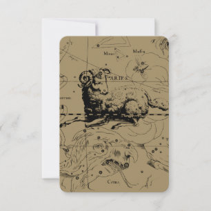 Aries Constellation Map Hevelius circa 1690