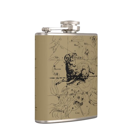 Aries Constellation Map Hevelius circa 1690 Flachmann (Rechts)