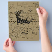 Aries Constellation Map Hevelius circa 1690 Flyer (Hand)
