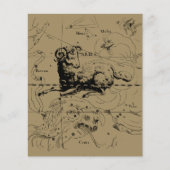 Aries Constellation Map Hevelius circa 1690 Flyer (Vorne)