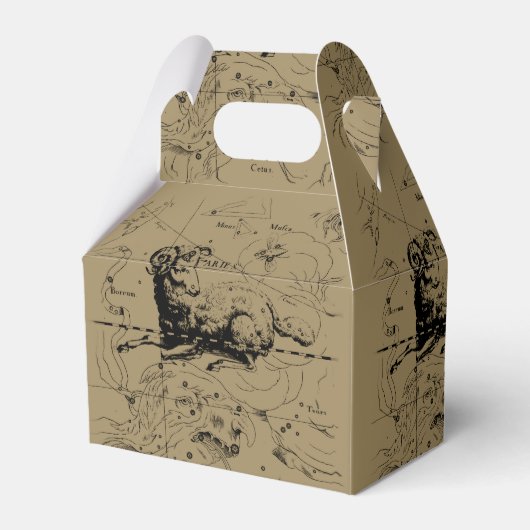 Aries Constellation Map Hevelius circa 1690 Geschenkschachtel (Rückseite)