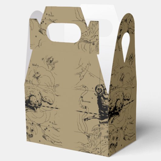 Aries Constellation Map Hevelius circa 1690 Geschenkschachtel (Geöffnet)