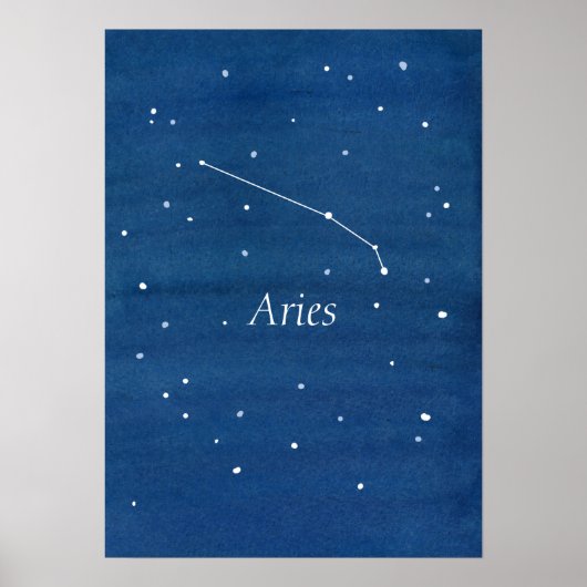 Aries Constellation Night Sky Poster (Vorne)
