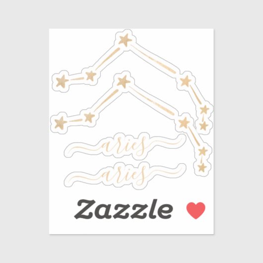 Aries Constellation x2 Aufkleber (Blatt)
