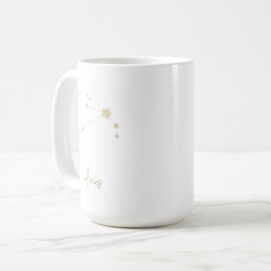 Aries Constellation Zodiac Kaffeetasse (Vorderseite Links)