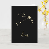 Aries Constellation Zodiac Karte (Gelbe Blume)