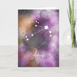 Aries Constellation Zodiac Lila Galaxie Karte