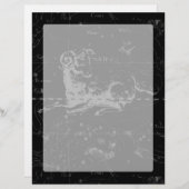 Aries Constellus Hevelius Vintag auf Black (Vorne/Hinten)