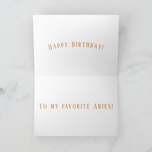 Aries & Cosmos Geburtskarte Feiertagskarte (Innenseite)