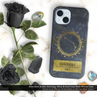 Aries Dark Zodiac Astrologie: Schwarz & Gold