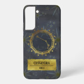 Aries Dark Zodiac Astrologie: Schwarz & Gold Samsung Galaxy Hülle (Rückseite)