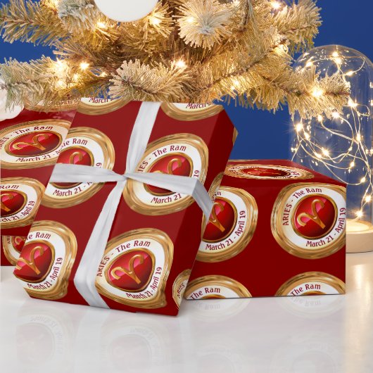 Aries - das Sternzeichen Geschenkpapier (Feiertage)