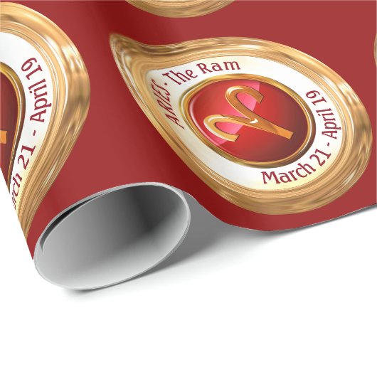 Aries - das Sternzeichen Geschenkpapier (Rolleneckpunkt)