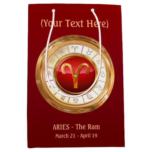 Aries - das Sternzeichen Mittlere Geschenktüte (Vorderseite)