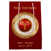 Aries - das Sternzeichen Mittlere Geschenktüte (Rückseite)