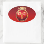Aries - das Sternzeichen Ovaler Aufkleber (Tasche)