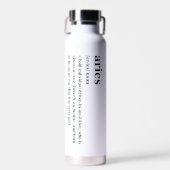 Aries Definition Ästhetik Astrologie Geschenk Trinkflasche (Vorne)