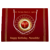 Aries - Die riesige Zodiac-Signatur für große Gesc Geschenktüte (Vorderseite)