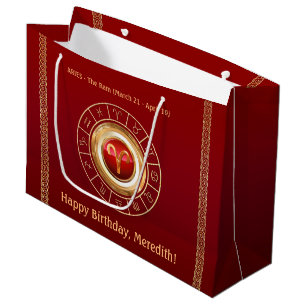 Aries - Die riesige Zodiac-Signatur für große Gesc Geschenktüte