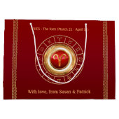 Aries - Die riesige Zodiac-Signatur für große Gesc Große Geschenktüte (Rückseite)