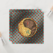 Aries & Earth Dog Karte (Vorderseite/Rückseite Beispiel)