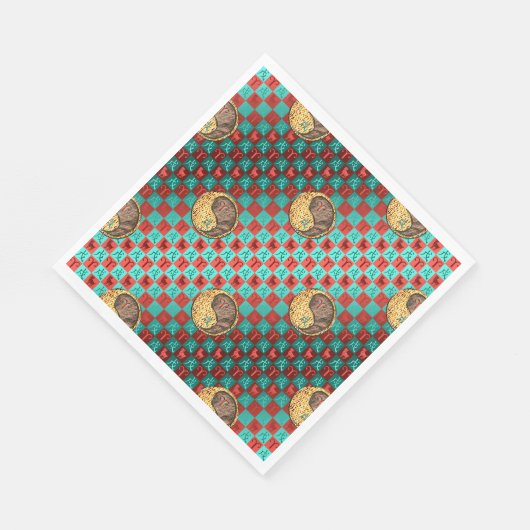 Aries & Earth Dog Serviette (Ecke)