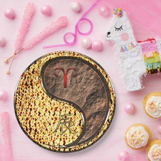 Aries & Earth Dragon Pappteller (Party)