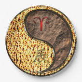 Aries & Earth Dragon Pappteller (Vorderseite)