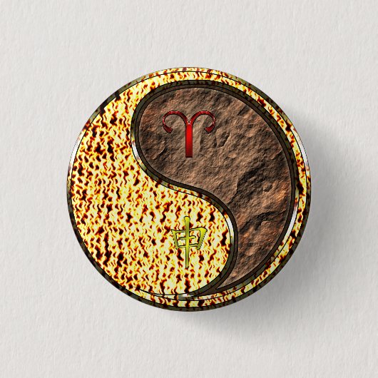 Aries & Earth Monkey Button (Vorderseite)