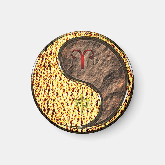 Aries & Earth Monkey Magnet (Vorne)