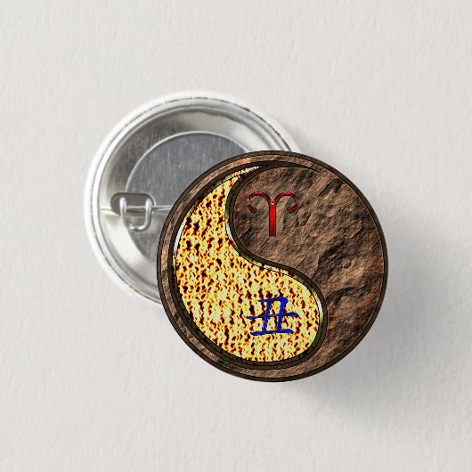 Aries & Earth Ox Button (Vorne & Hinten)
