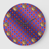 Aries & Earth Ox Große Wanduhr (Vorderseite)