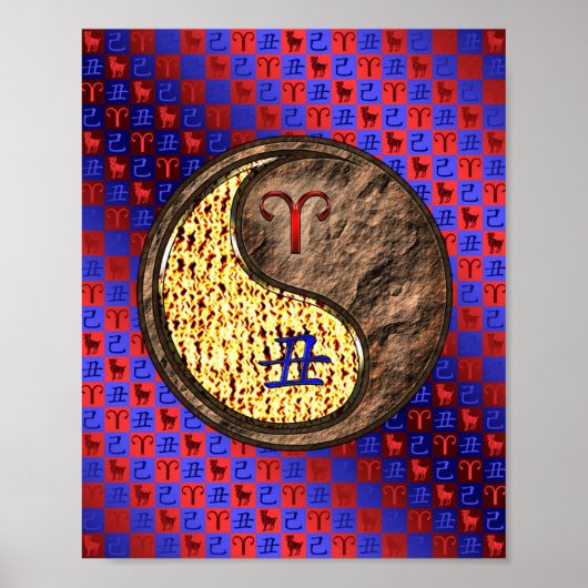 Aries & Earth Ox Poster (Vorne)