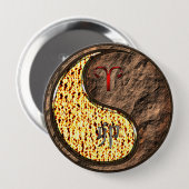 Aries & Earth Rabbit Button (Vorne & Hinten)