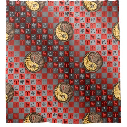 Aries & Earth Rabbit Duschvorhang (Vorderseite)