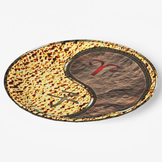 Aries & Earth Rat Pappteller (Schrägansicht)