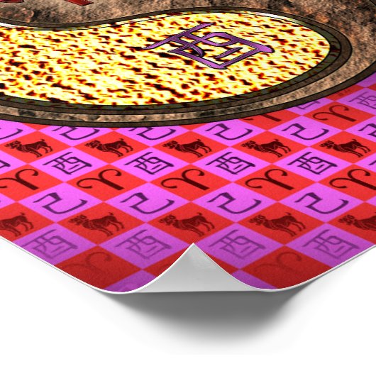 Aries & Earth Rooster Poster (Ecke)