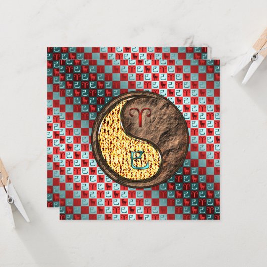 Aries & Earth Snake Karte (Vorderseite/Rückseite Beispiel)