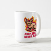 Aries Energy Sphynx Cat Fire Illustration Kaffeetasse (VorderseiteRechts)