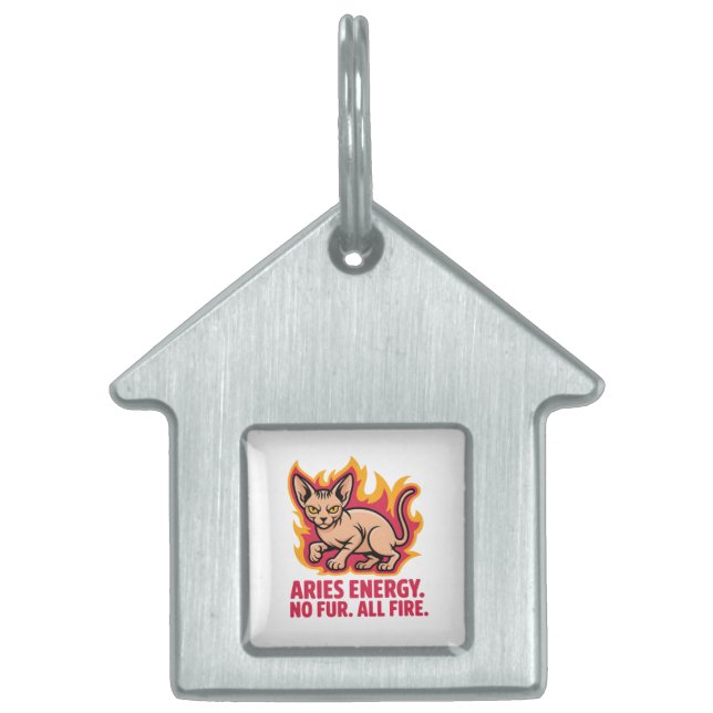 Aries Energy Sphynx Cat Fire Illustration Tiermarke (Vorderseite)